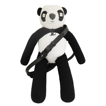 黑白 布料 LV Friends Panda 貓熊 玩偶 肩背包 M57414