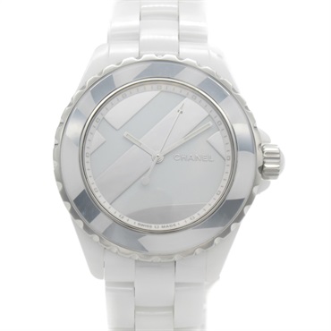 【再降價】J12 UNTITLED 白陶瓷鑲崁不鏽鋼 石英腕錶 H5582