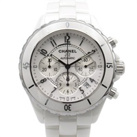 白色 陶瓷 J12 Chronograph 自動上鍊腕錶 H1007