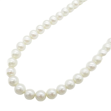 白色 珍珠 項鍊 銀扣 パール 32.6g