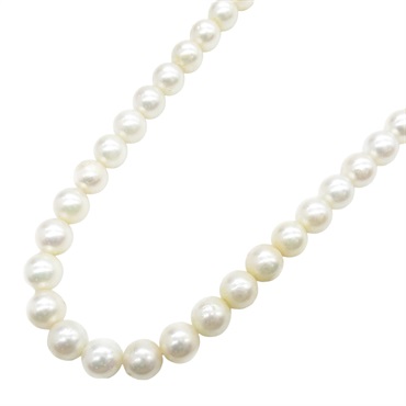 白色 珍珠 項鍊 銀扣 パール 52.1g
