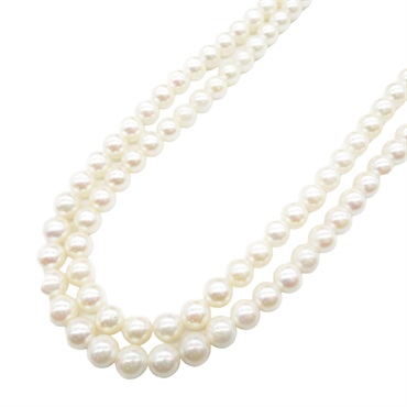 Akoya 白色 珍珠 項鍊 銀扣 アコヤパール 94.7g