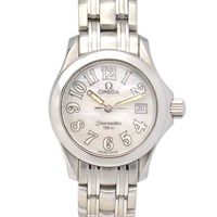 銀色 精鋼 白色錶盤 SeaMaster 石英 腕錶 2581.70