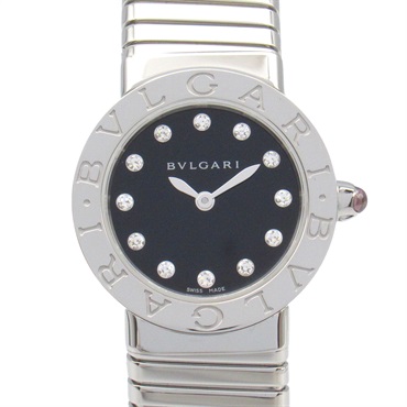 不鏽鋼 BVLGARI Bvlgari Tubogas 12P鑽石 石英腕錶 BBL26 2TS BBL26 2TS