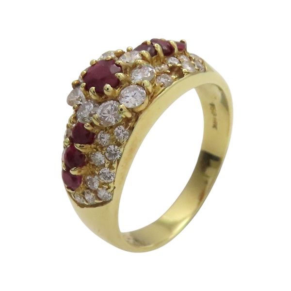 18K 黃金 紅寶石 鑽石 戒指 缺鑽【JEWELRY 無品牌珠寶】 Ruby 5.1g