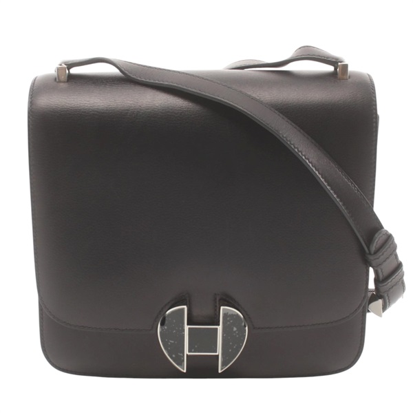 【再降價】黑色 Evergrain 皮革 Hermes 2002 肩背包 C刻 075134CK