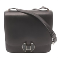 黑色 Evergrain 皮革 Sac Hermes 2002 肩背包 075134CK