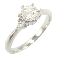 Pt900鉑金0.509/0.10ct鑽石 戒指 Diamond 3.8g