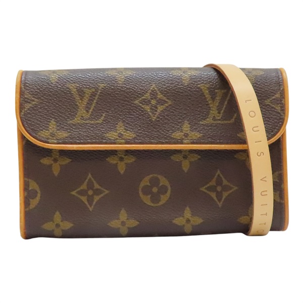 棕色 原花帆布 Pochette Florentine 腰包 M51855