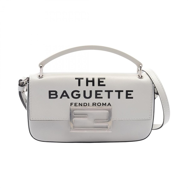 【再降價】by MARC JACOBS 白色 皮革 Baguette Phone Pouch 兩用包【FENDI 芬迪】