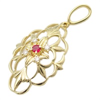 18K 黃金 紅寶石 鑽石 墜飾 Ruby/Diamond Top