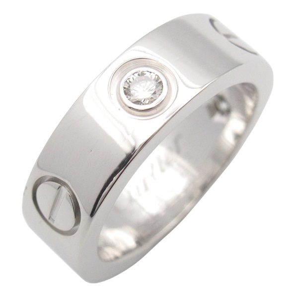 18K 白金 LOVE 戒指 3P鑽石 48