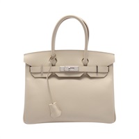 灰色 Veau Epsom皮革 Birkin 30 柏金包 手提包