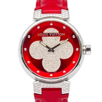 紅色 精鋼 Tambour Forever 鑽石  石英 手錶 Q131TO