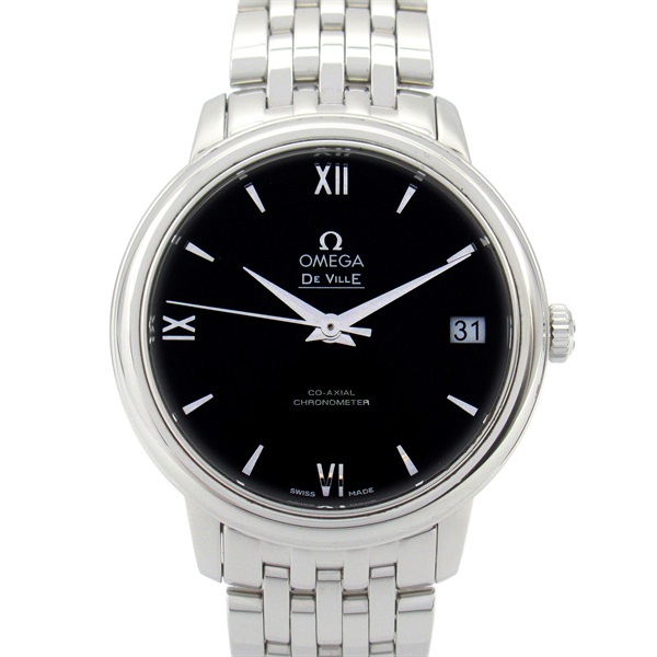 黒色錶盤 不鏽鋼 Prestige De Ville Chronometer 腕錶【OMEGA 歐米茄 】 424.10.33.20.01.001