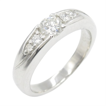Pt900鉑金 0.268/0.11ct鑽石 戒指 Diamond 6.7g