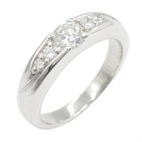 Pt900鉑金 0.268/0.11ct鑽石 戒指 Diamond 6.7g