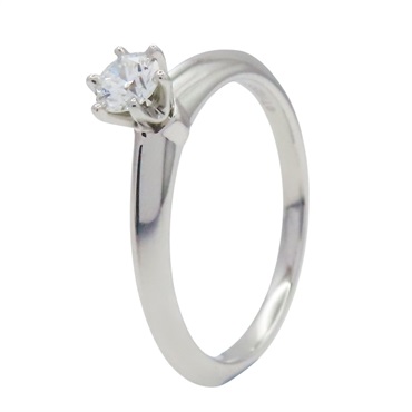 鉑金 0.2ct 鑽石 戒指【Tiffany & Co 蒂芬妮】
