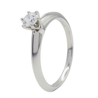 鉑金 0.2ct 鑽石 戒指【Tiffany & Co 蒂芬妮】