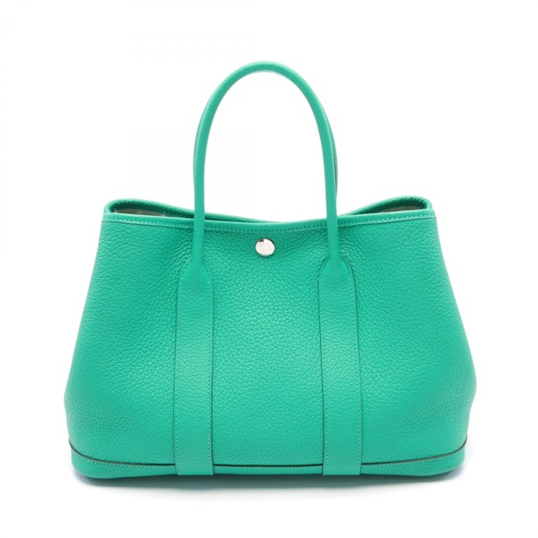 【再降價】薄荷綠 Negonda牛革 Garden Party TPM 手提包 B刻 銀扣【HERMES 愛馬仕】 051568CK