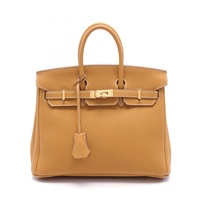 棕色 Natural Sable Togo 牛皮 Birkin 25 手提包 金扣 B刻 B刻印 Natural sable