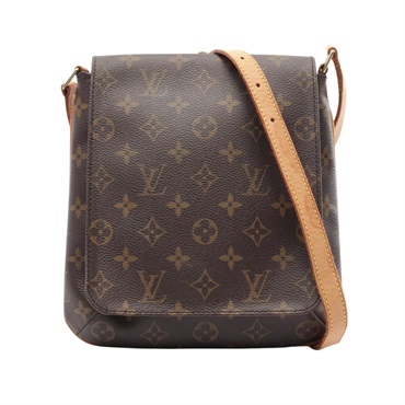 棕色 原花 PVC塗層帆布 Musette Salsa 肩背包 M51387