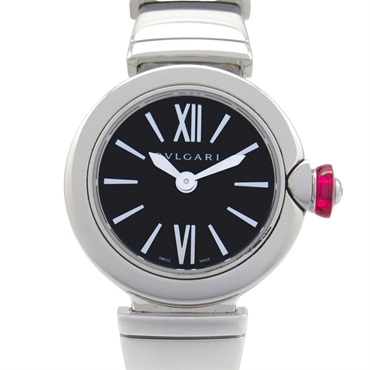 黒色錶盤 不鏽鋼 Lvcea 腕錶【BVLGARI 寶格麗】 LU23S