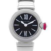 黒色錶盤 不鏽鋼 Lvcea 腕錶【BVLGARI 寶格麗】 LU23S