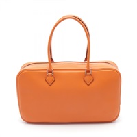 橘色 Epsom牛革 Plume Elan 28 手提包 □I刻 銀扣【HERMES 愛馬仕】