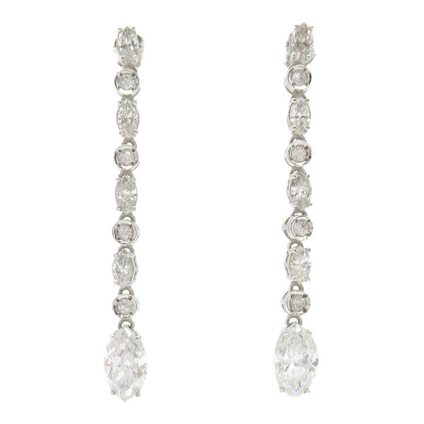 18K白金 鑽石耳環【JEWELRY 無品牌珠寶】