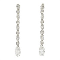 18K白金 鑽石耳環【JEWELRY 無品牌珠寶】