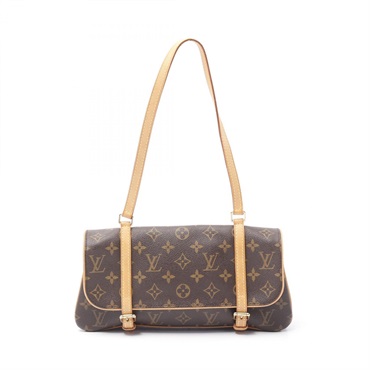 【再降價】棕色 原花 帆布 Marelle 肩背包【LOUIS VUITTON LV 路易威登】 M51157