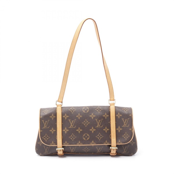 【再降價】棕色 原花 帆布 Marelle 肩背包【LOUIS VUITTON LV 路易威登】 M51157