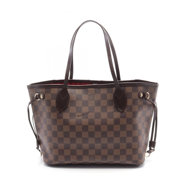 棕色 棋盤格帆布 Neverfull PM 托特包【LOUIS VUITTON LV 路易威登】 N51109