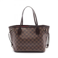 棕色 棋盤格帆布 Neverfull PM 托特包【LOUIS VUITTON LV 路易威登】 N51109