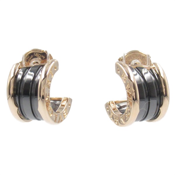 18K 玫瑰金 黑色陶瓷 B-zero1 耳環【BVLGARI 寶格麗】