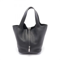 黑色 Taurillon牛革 Picotin Lock 22 MM 手提包 Y刻 銀扣【HERMES 愛馬仕】 060991CK