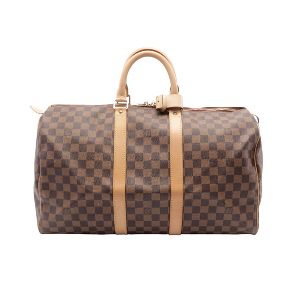 棕色 棋盤格 帆布 Keepall 45 手提行李袋 SP-Order
