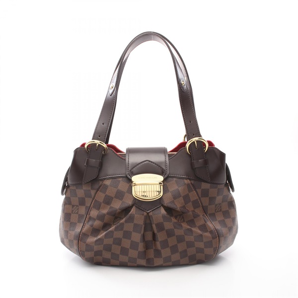 棕色 棋盤格帆布 Sistina PM 肩背包【LOUIS VUITTON LV 路易威登】 N41542