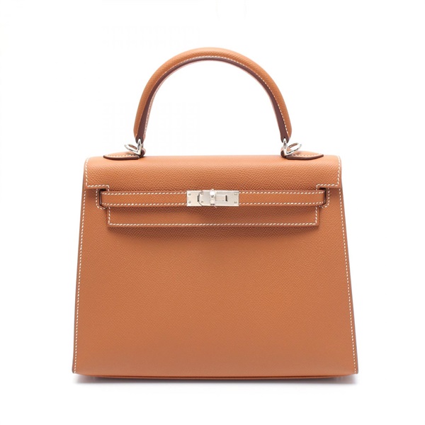 金棕色 Epsom牛革 Kelly 25 凱莉包 两用包 D刻 銀扣【HERMES 愛馬仕】