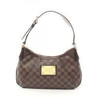 棕色 棋盤格帆布 Thames PM 肩背包【LOUIS VUITTON LV 路易威登】 N48180