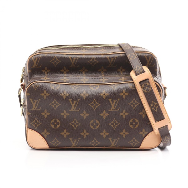 棕色 原花 帆布 Nil 肩背包【LOUIS VUITTON LV 路易威登】 M45244