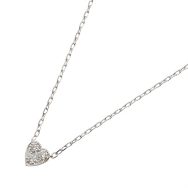 18白K金 鑽石 Mini heart of Cartier 項鍊
