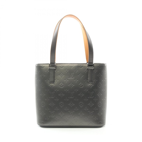 黑色 原花 Mat皮革 Stockton 肩背包【LOUIS VUITTON LV 路易威登】 M55112