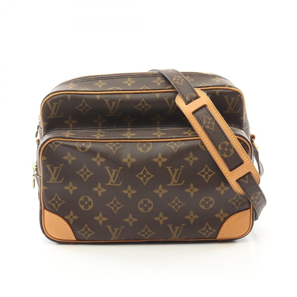 棕色 原花 帆布 Nile 肩背包【LOUIS VUITTON LV 路易威登】 M45244