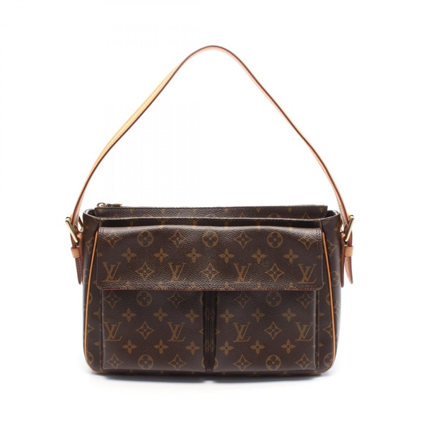 棕色 原花 帆布 Vivacite GM 肩背包【LOUIS VUITTON LV 路易威登】 M51163