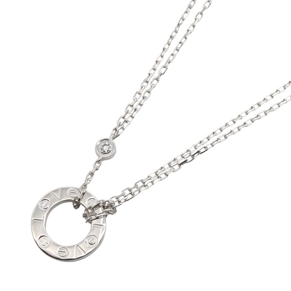 18K白金 鑽石 Love 項鍊【Cartier 卡地亞】
