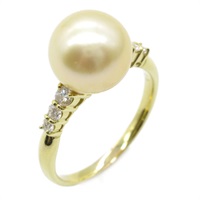 18K黃金 珍珠 鑽石 戒指 15.5【JEWELRY 無品牌珠寶】 Pearl 4.7g