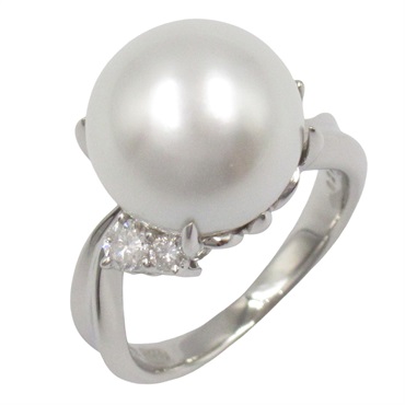 白蝶珍珠 鑽石 PT950鉑金 戒指【JEWELRY 無品牌珠寶】 South sea pearl 9.6g