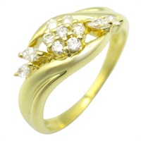 18黃K金 鑽石戒指 #10.5 Diamond 3.9g